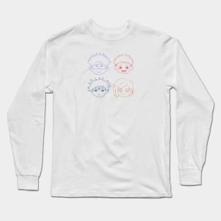 Cute gojo, yuji, megumi, nobara team Long Sleeve T-Shirt